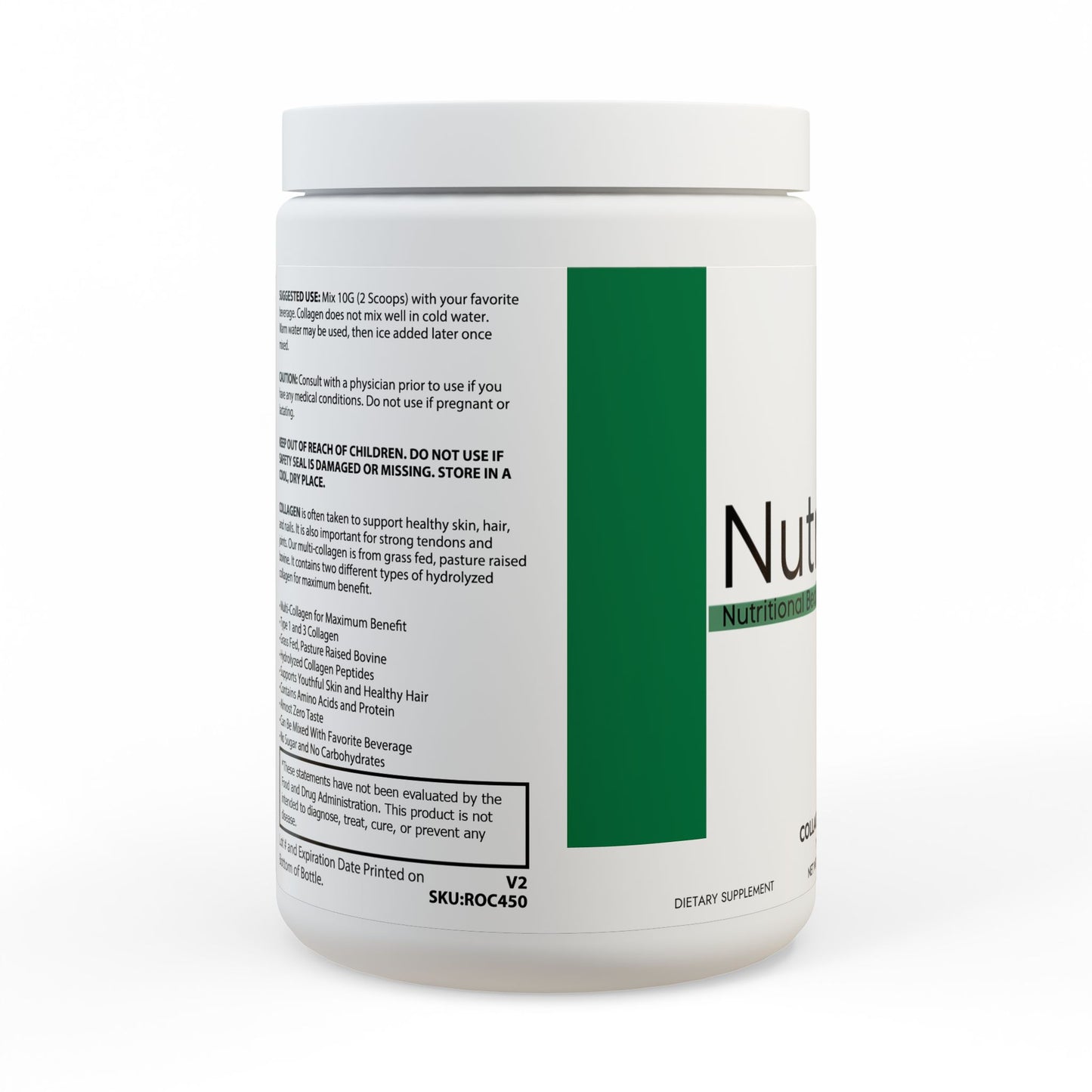 Collagen Peptides Type I & III Supplement (350g, 12.3oz)