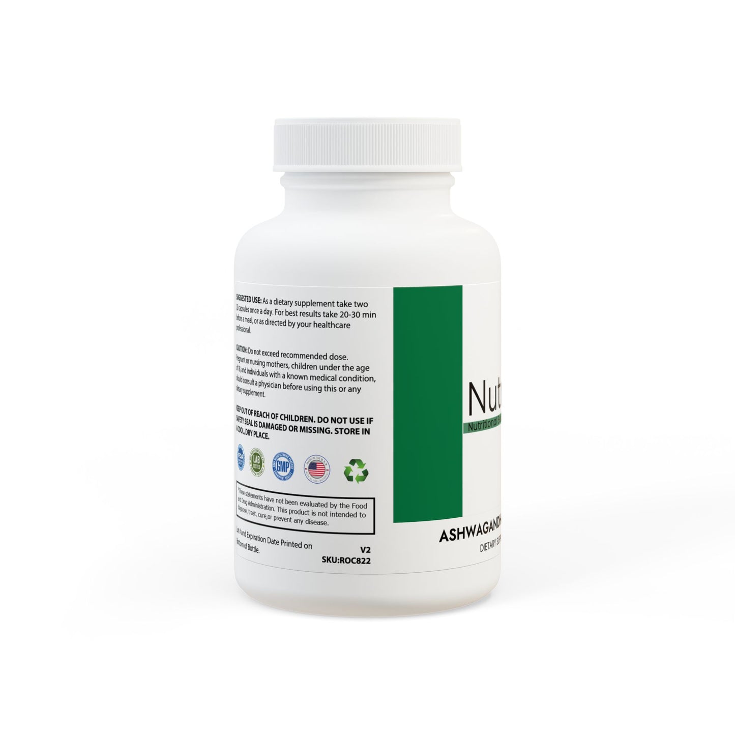 Ashwagandha and Black Pepper Supplement (60 capsules)