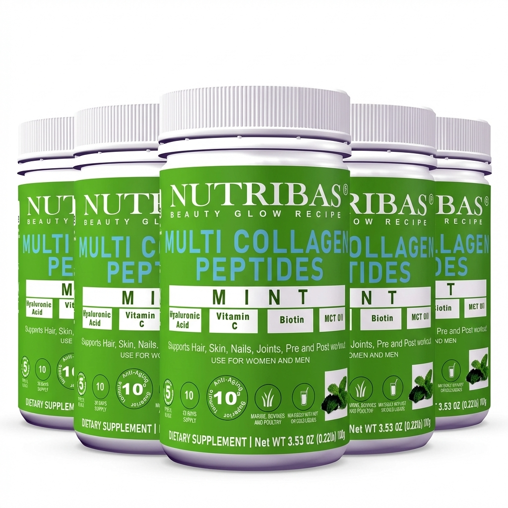 multi collagen protein powder with biotin vitamin c 5 pack mint