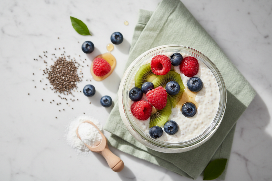 High-Protein Collagen Chia Pudding (5 Flavor Variations)
