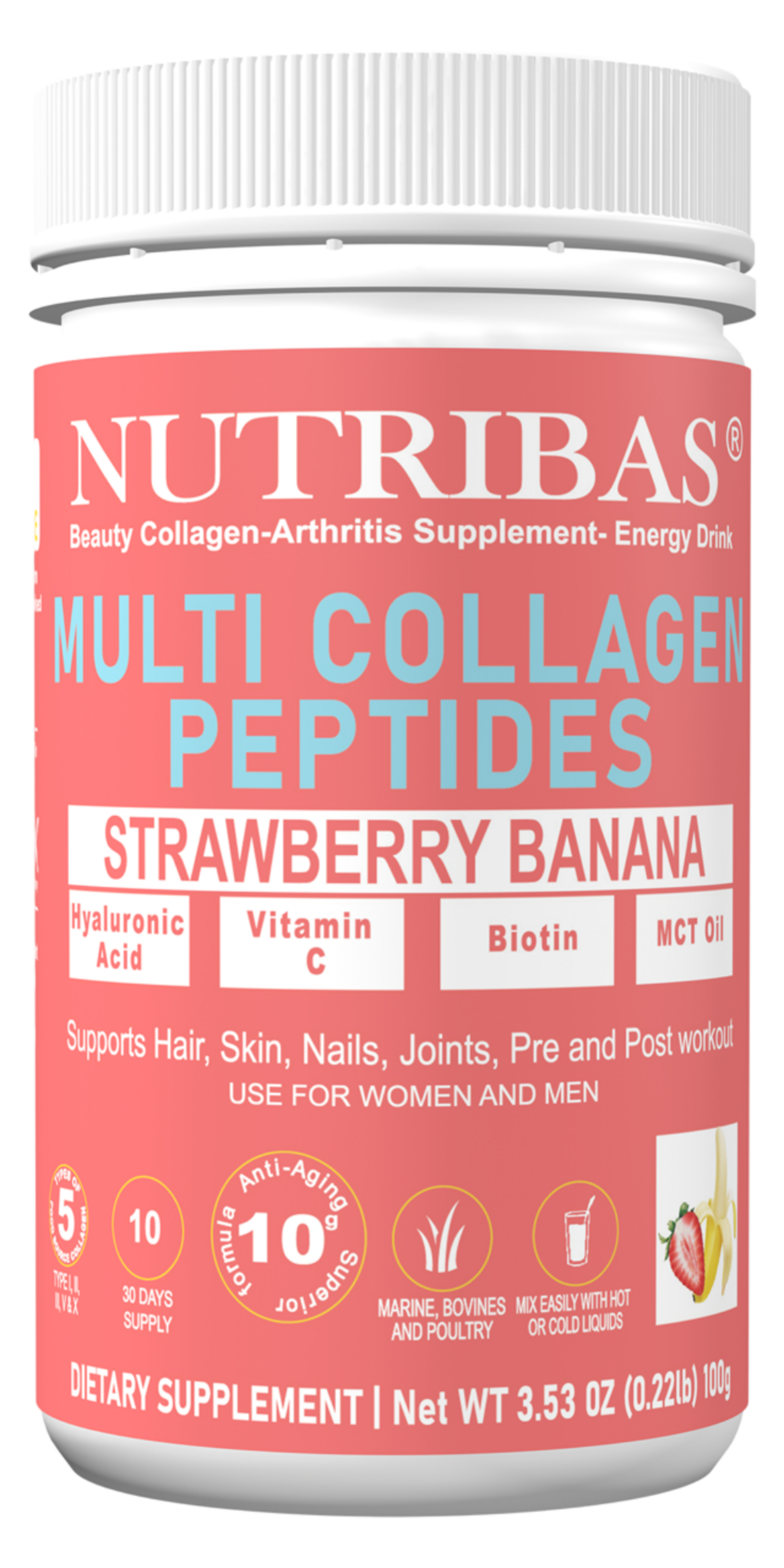 Multi Collagen Powder with 5 Types and Biotin
Collagen Powder with Vitamin C, Hyaluronic Acid and MCT Oil
Unflavored Multi Collagen Peptides for Hair Skin Nails Joints
Grass Fed Hydrolyzed Multi Collagen Powder Supplement