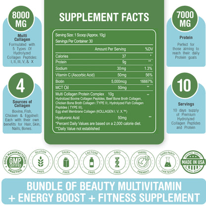 Colágeno Hidrolizado Supplement facts 