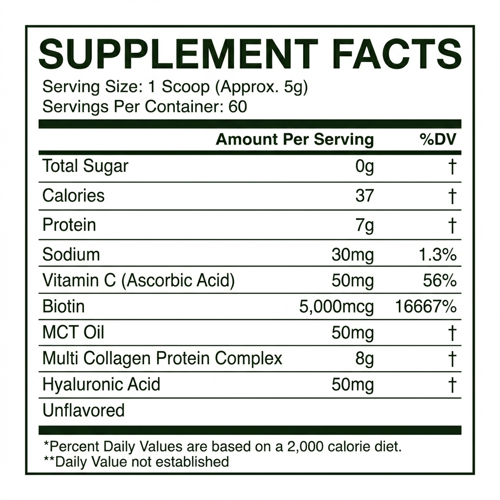 Hydrolyzed Multi Collagen Unflavored, 3000 g