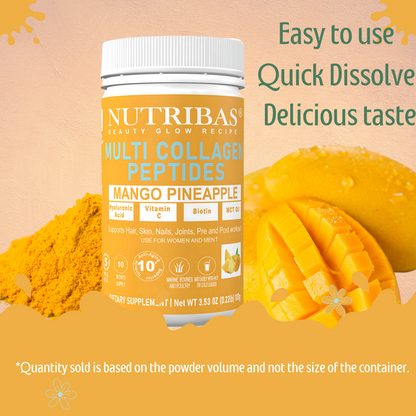 Mango Pineapple Grass-Fed Multi Collagen Powder for Hair, Skin, Nails & Joints