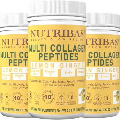 Multi Collagen Peptides with Biotin, Vitamin C, Hyaluronic Acid & MCT Oil