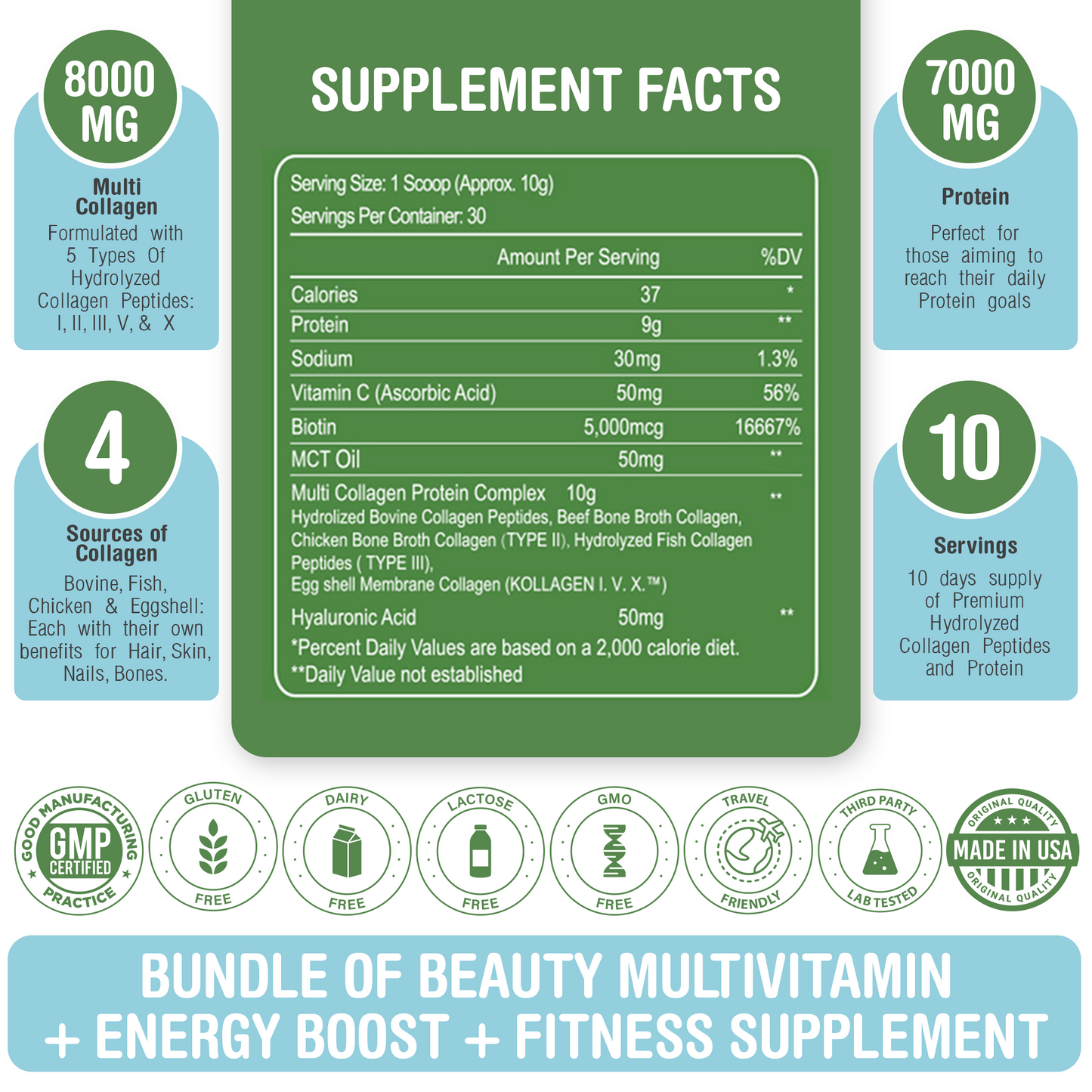 Multi Collagen Powder Hydrolyzed - Bundle