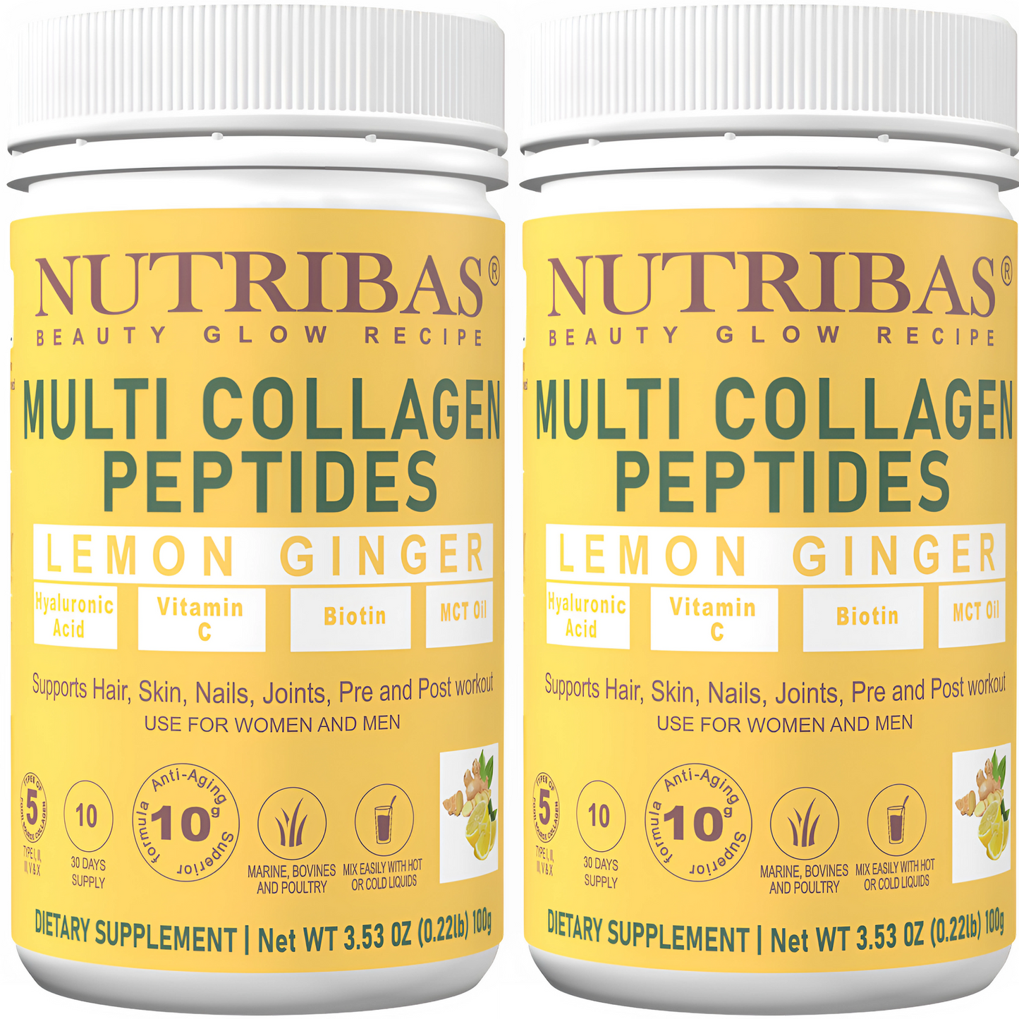 Multi Collagen Powder Hydrolyzed - Lemon Ginger