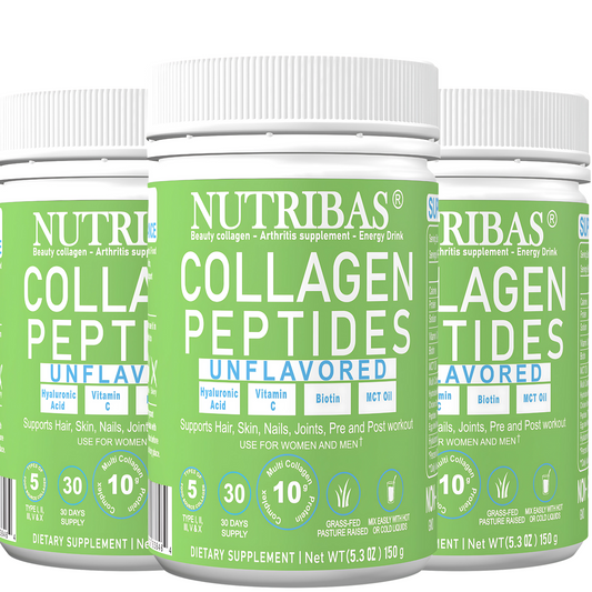 (3-pack) NUTRIBAS Multi Collagen Powder - Unflavored (150g) - Multi Pack